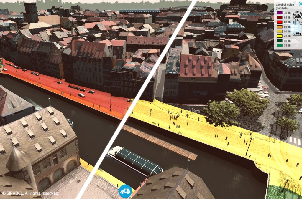 Noise pollution simulation