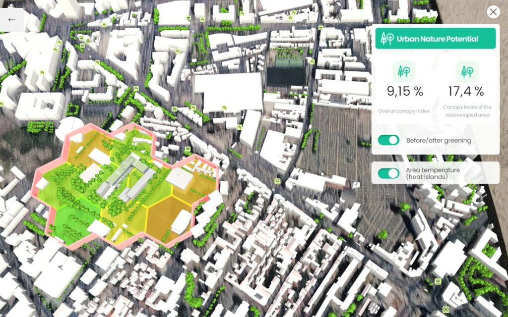 Potentiel de nature en ville - simulation